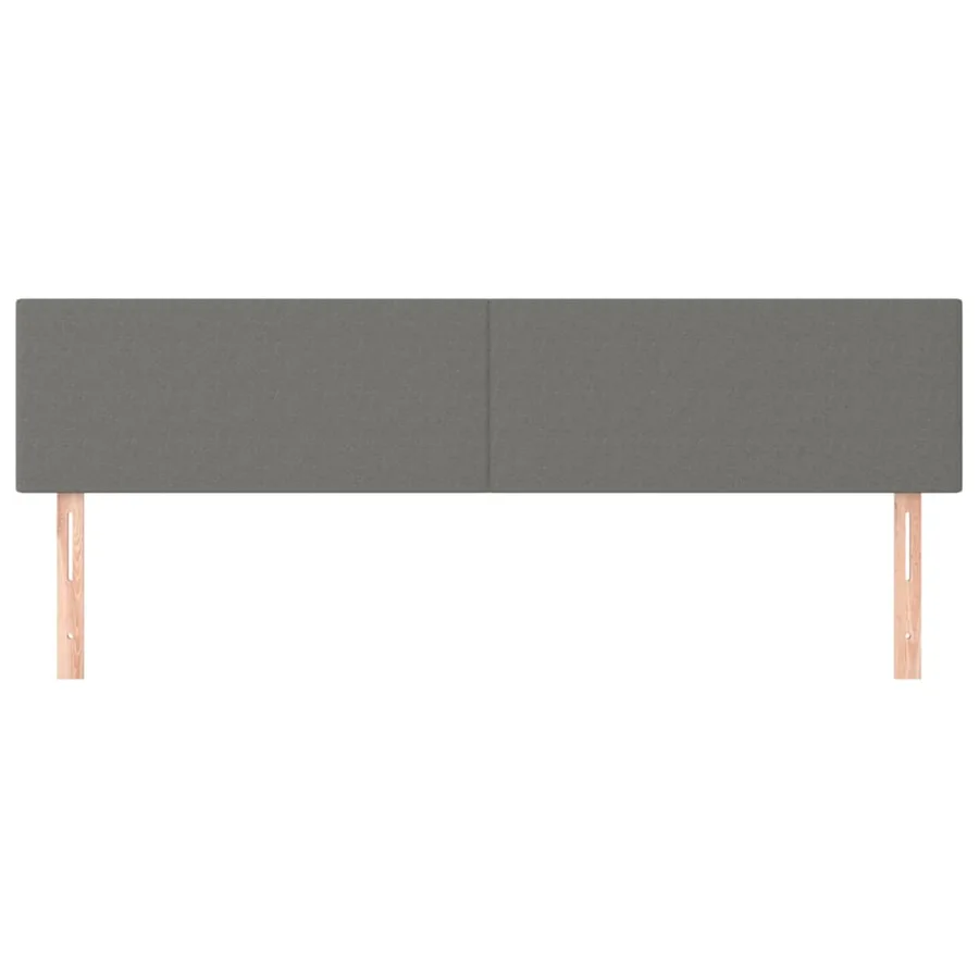 Têtes de lit Gris foncé 200x5x78/88 cm Tissu - 3