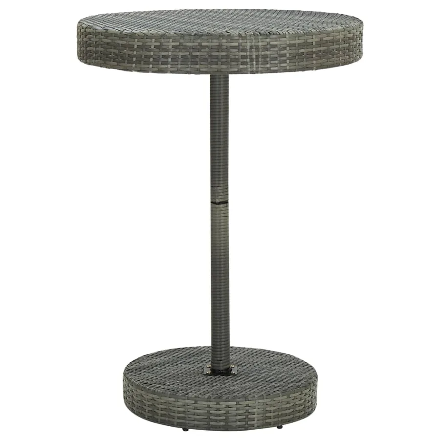 Ensemble de bar de jardin 5 pcs et coussins Résine tressée Gris - 6