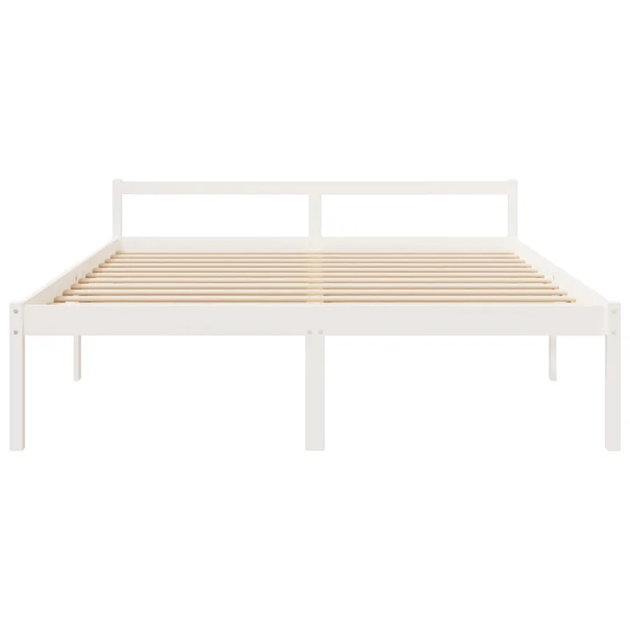 Lit pour personne âgée sans matelas 200x200 cm bois pin massif - 4