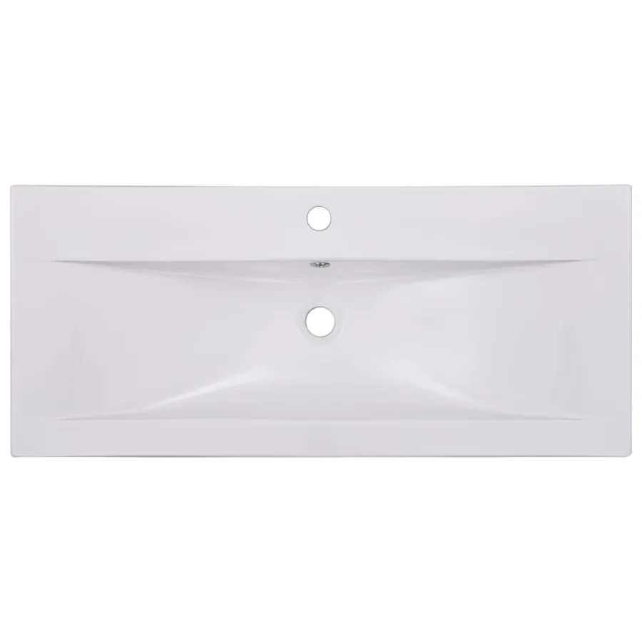 Ensemble de meubles de salle de bain Blanc Bois d'ingénierie - 9