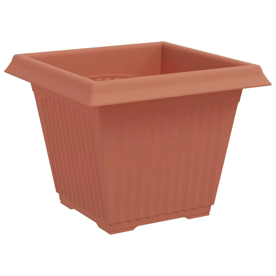 Pot de Fleurs Carré 6 pcs Rouge brique 38 x 38 x 30 cm - 5