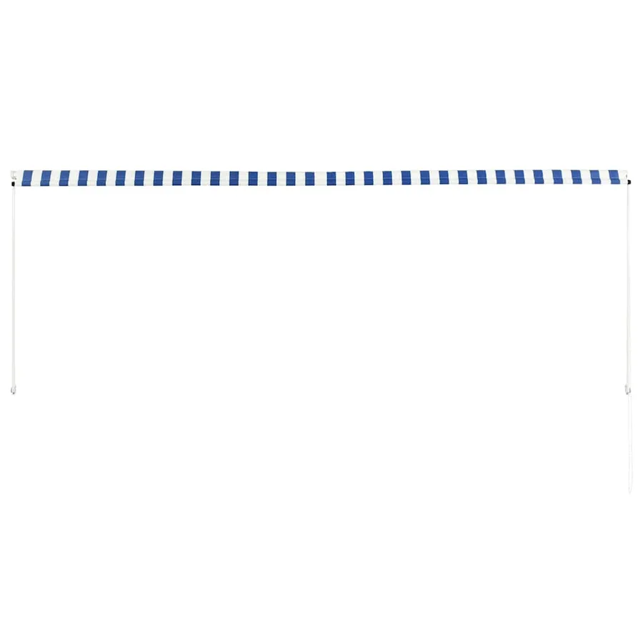 Auvent rétractable 350x150 cm Bleu et blanc - 4