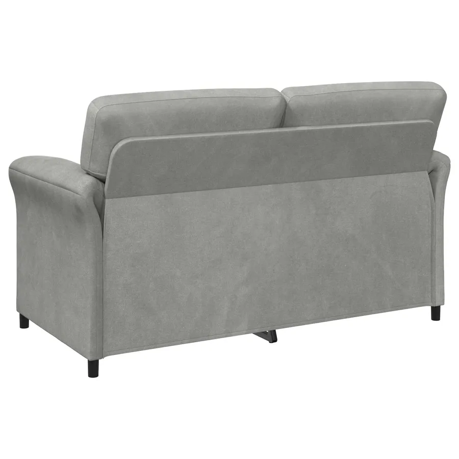 Sofa 2 places Gris clair 158 x 83 x 95 cm Velours - 5
