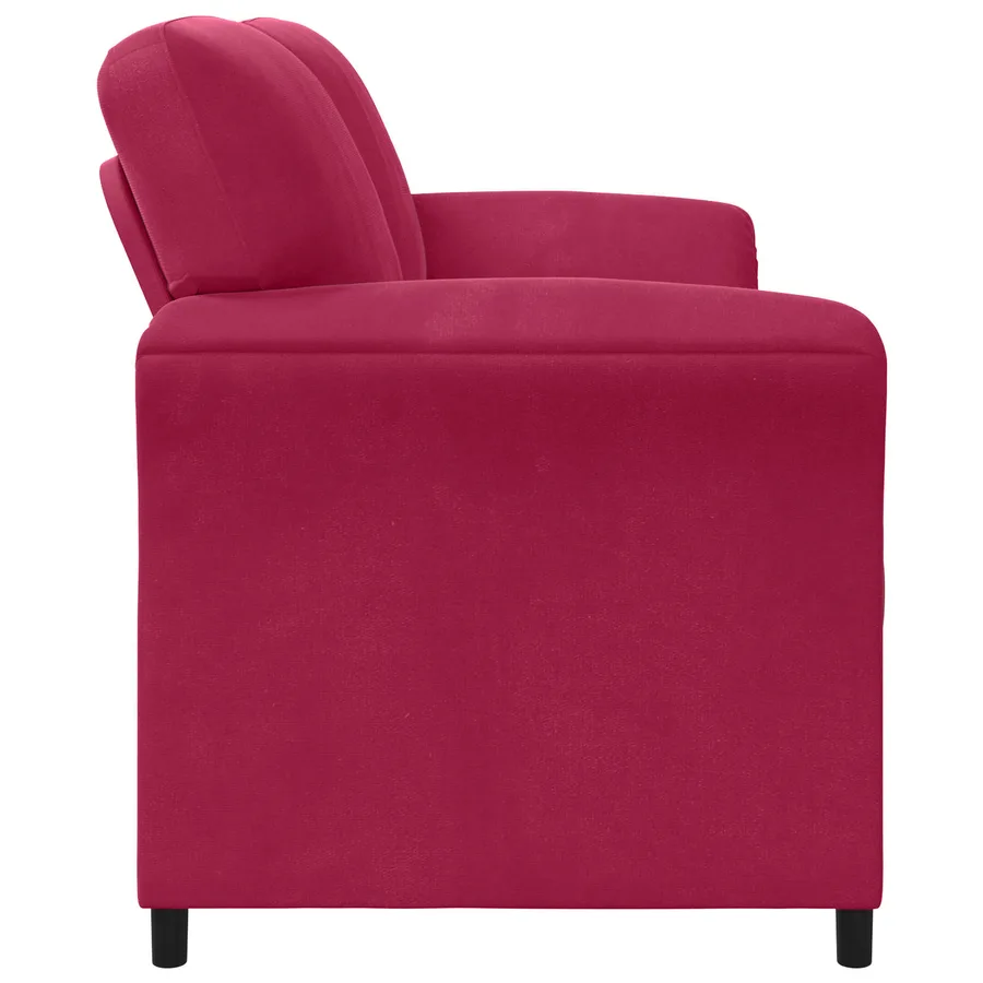 Sofa 3 places Bordeaux 198 x 83 x 95 cm Velours - 4