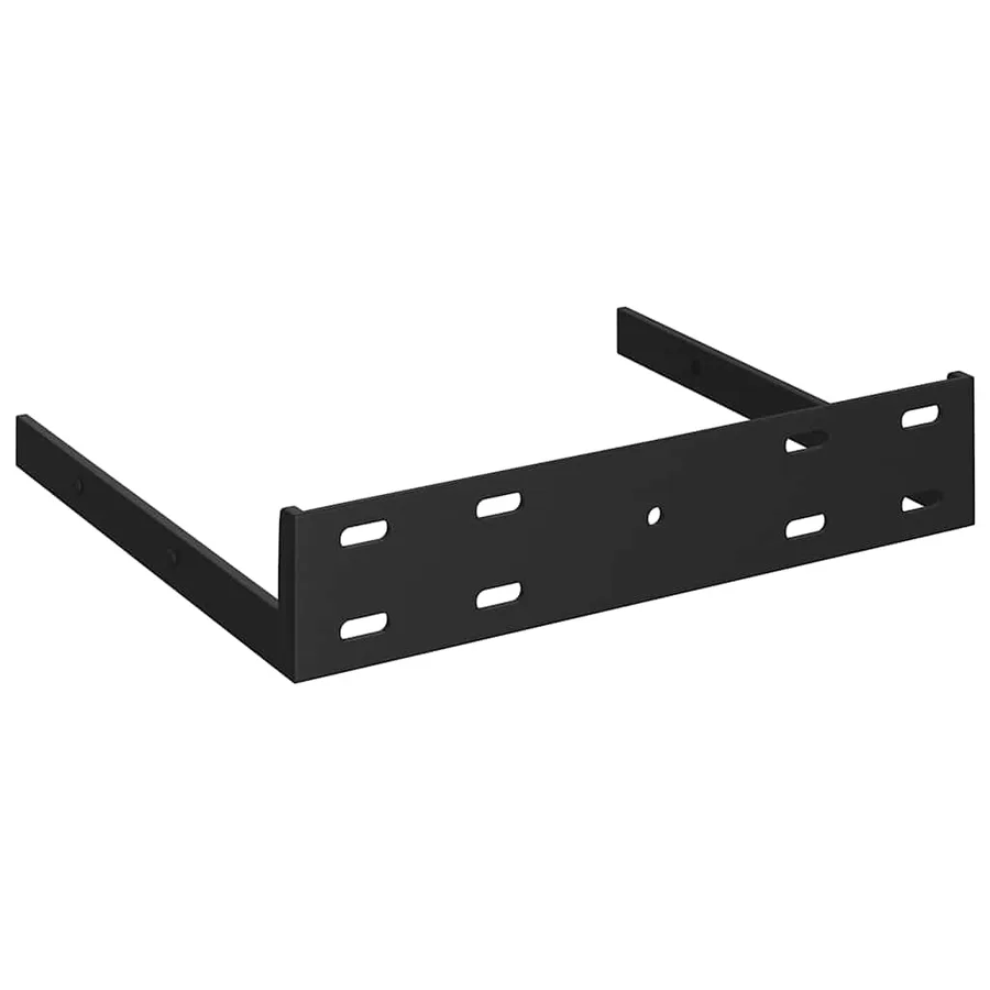 Étagères d'angle flottantes 2pcs gris brillant 35x35x3,8 cm MDF - 9