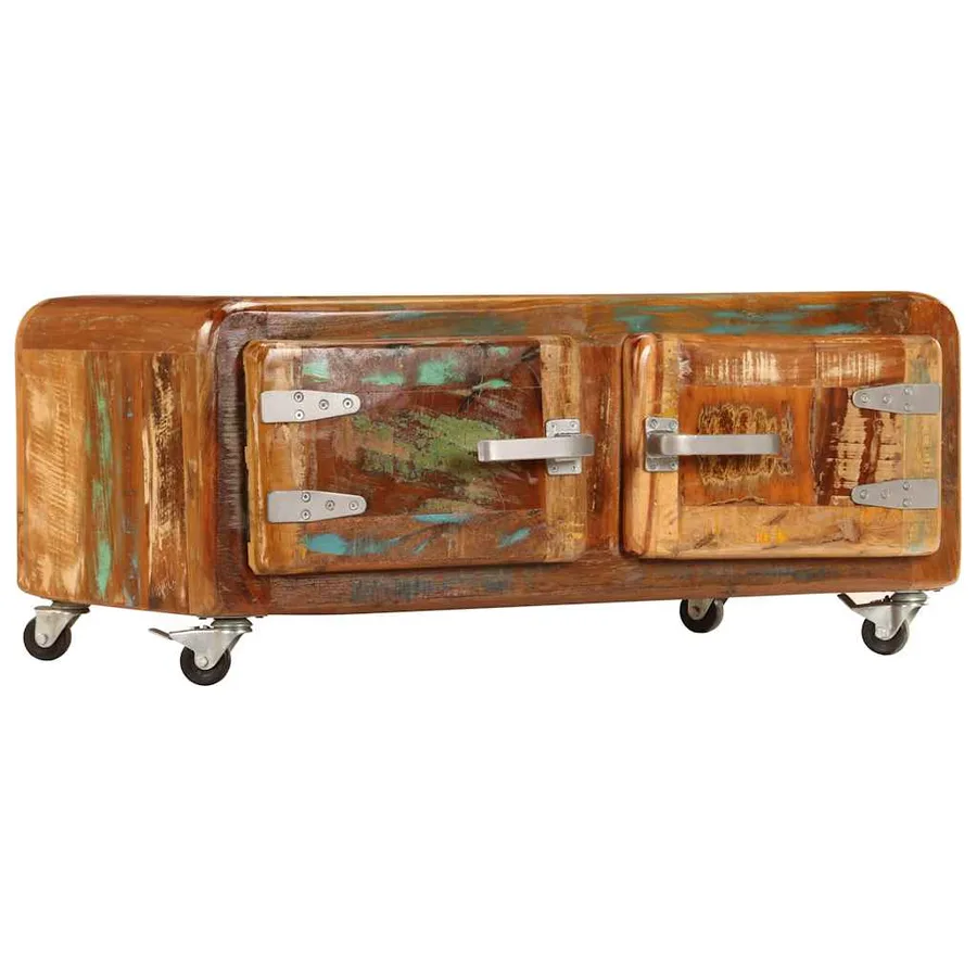 Table basse 85x55x40 cm Bois de récupération massif - 12