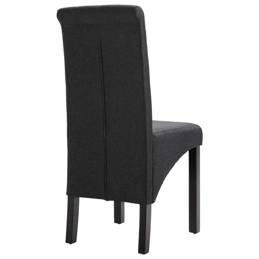 Chaises à manger lot de 6 gris foncé tissu - 5