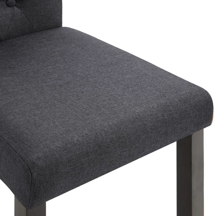 Chaises à manger lot de 6 gris foncé tissu - 6