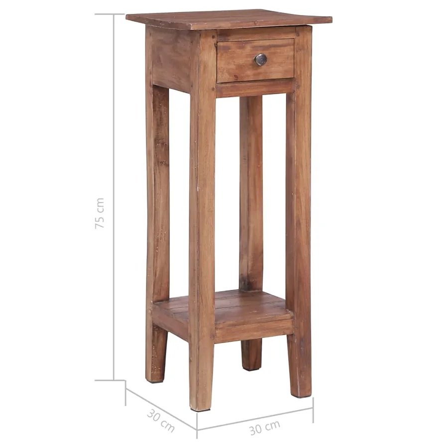 Support pour plantes 30x30x75 cm bois d'acajou massif - 9