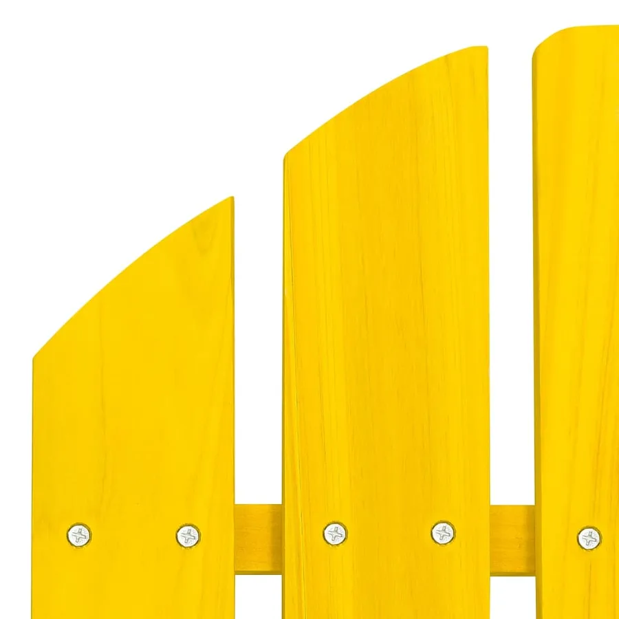 Chaise de jardin Adirondack avec pouf bois de sapin jaune - 6