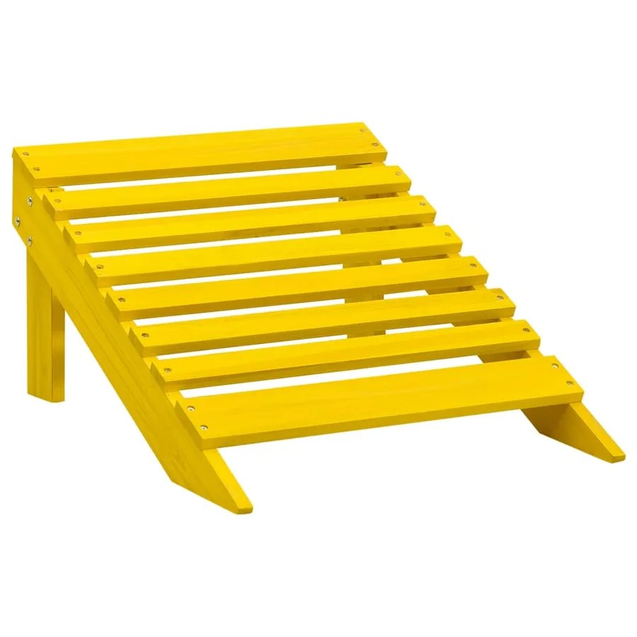 Chaise de jardin Adirondack avec pouf bois de sapin jaune - 7