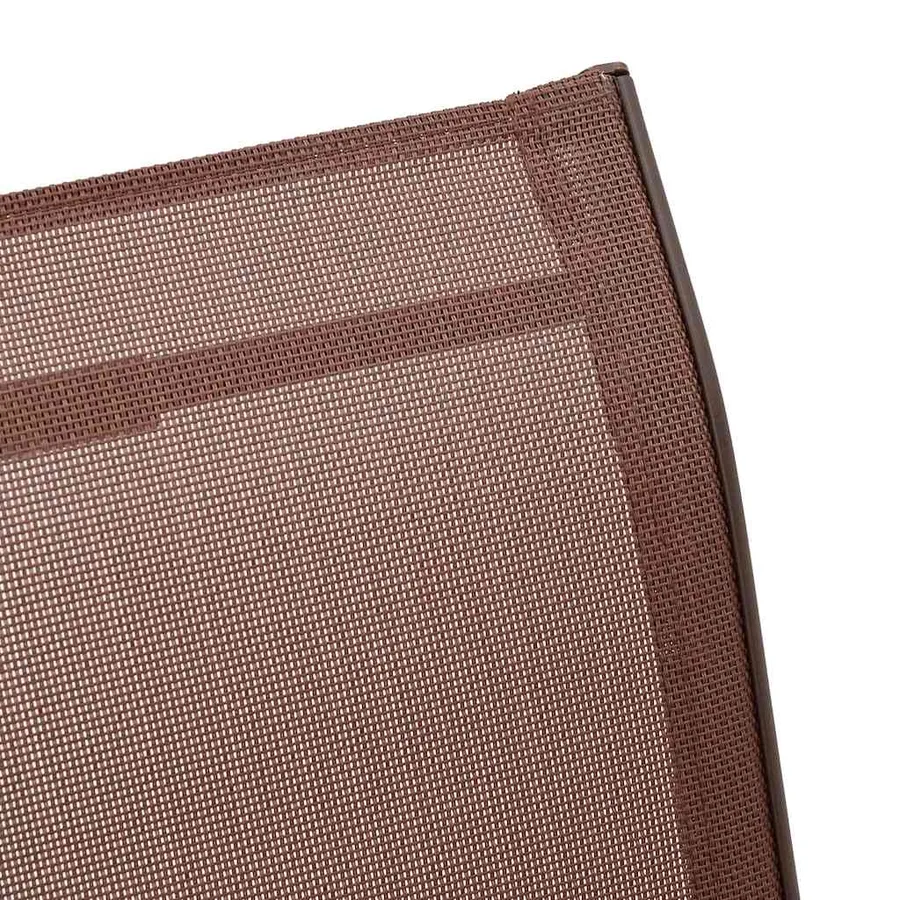 Chaises empilables de jardin lot de 2 Marron Tissu textilène - 11
