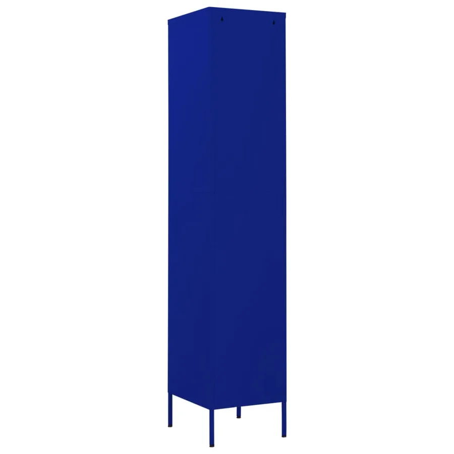 Armoire à casiers Bleu marine 35x46x180 cm Acier - 5