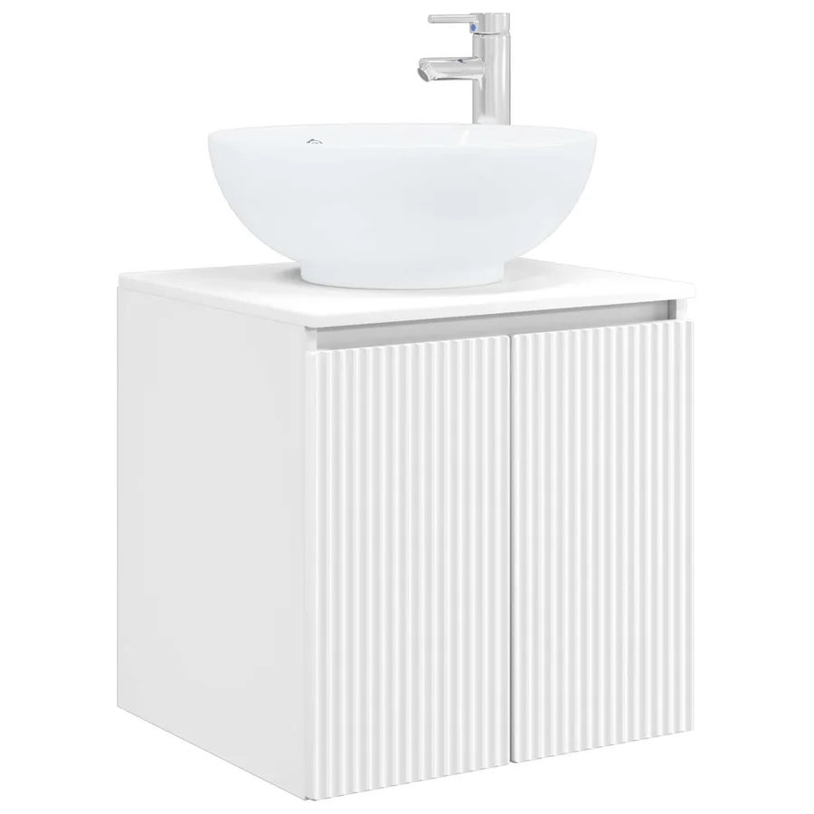 Vanité de lavabo mural Blanc 49,5 x 44,5 x 65 cm - 2