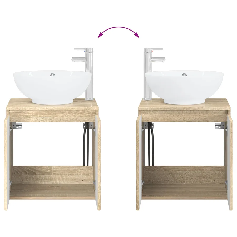 Ensemble d'armoire de salle de bain 5 pcs Chêne Sonoma - 13