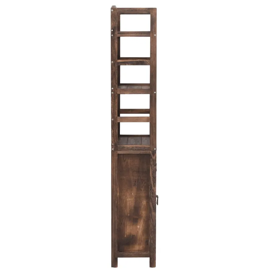 Vitrine Marron foncé 46x24x140 cm Bois massif de Paulownia - 4
