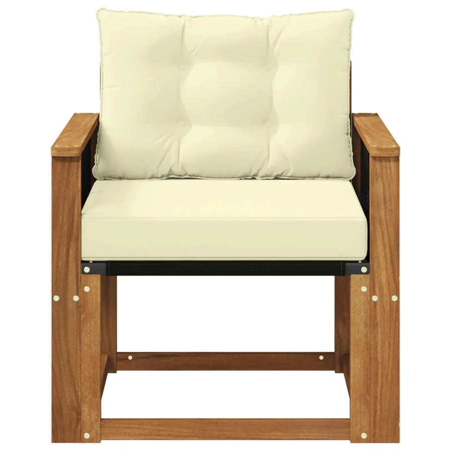 Sofa de milieu extérieur Bois d'Acacia Massif Naturel - 5