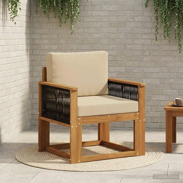Sofa de milieu extérieur Bois d'Acacia Massif Naturel