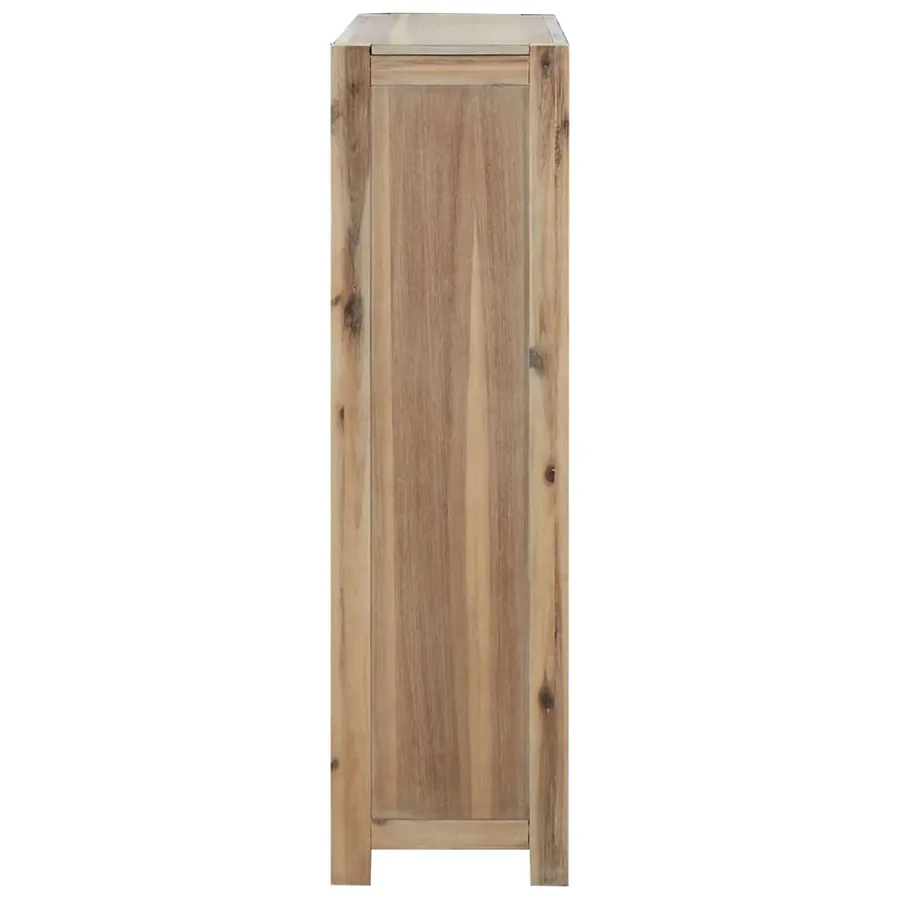 Bibliothèque 4 niveaux 80x30x110 cm Bois solide d'acacia - 4