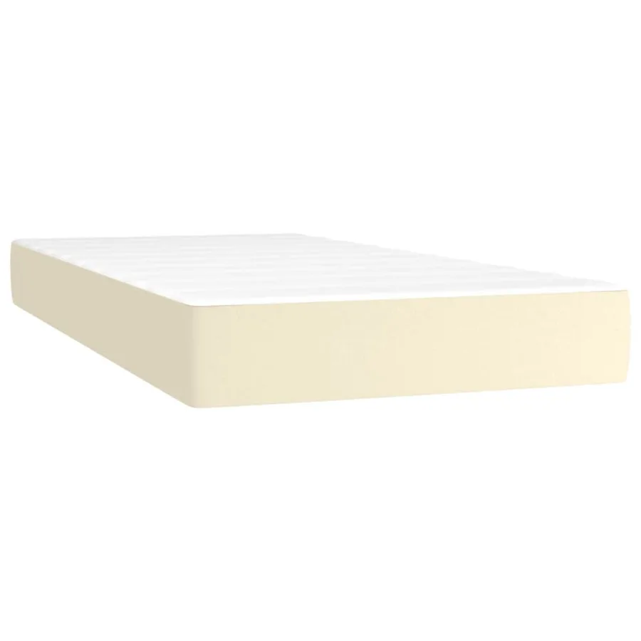 Matelas de lit à ressorts ensachés fermeté moyenne Crème 100x200x20 cm - 2