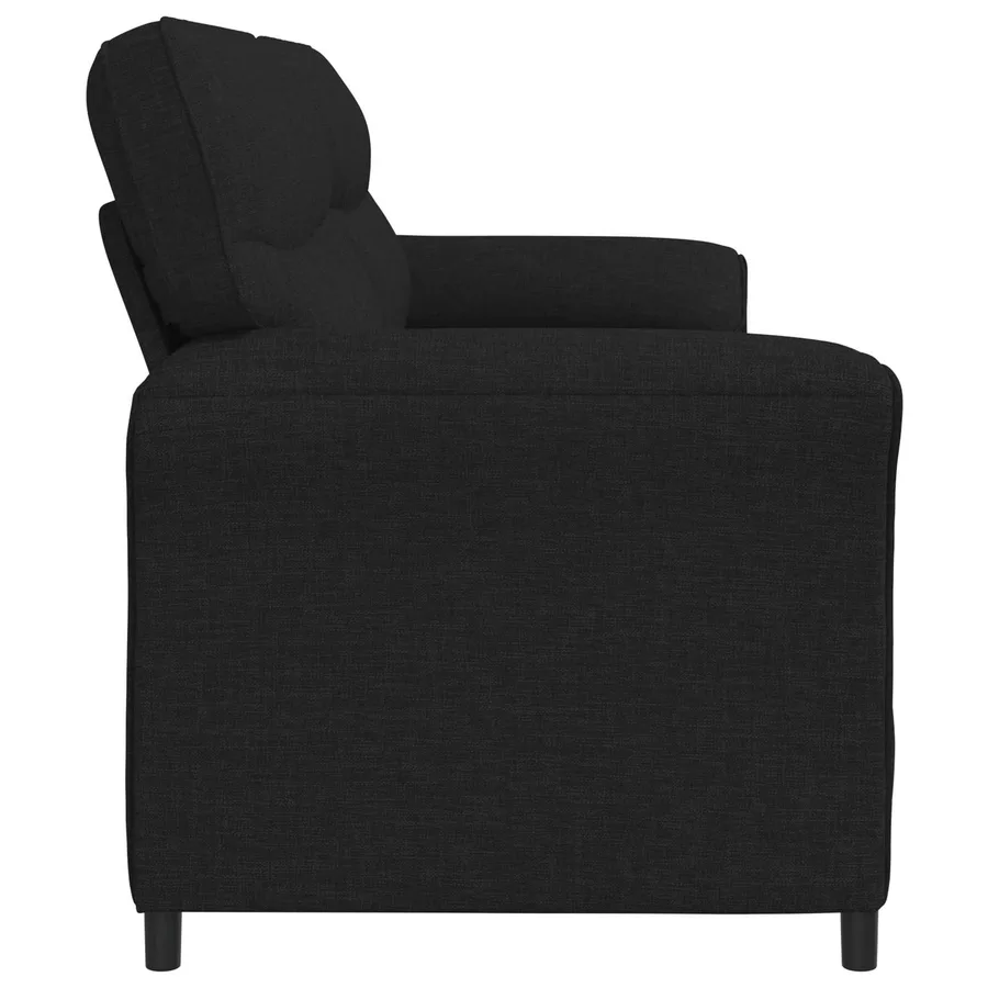 Sofa 3 places Noir 198 x 83 x 95 cm Tissu - 4