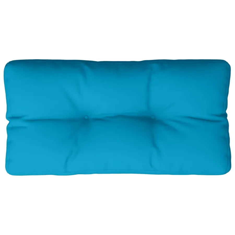 Coussin de palette bleu clair 70x40x12 cm tissu - 2