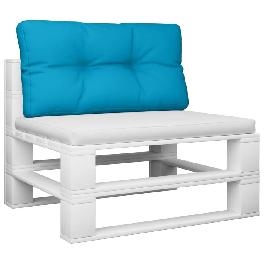 Coussin de palette bleu clair 70x40x12 cm tissu - 3
