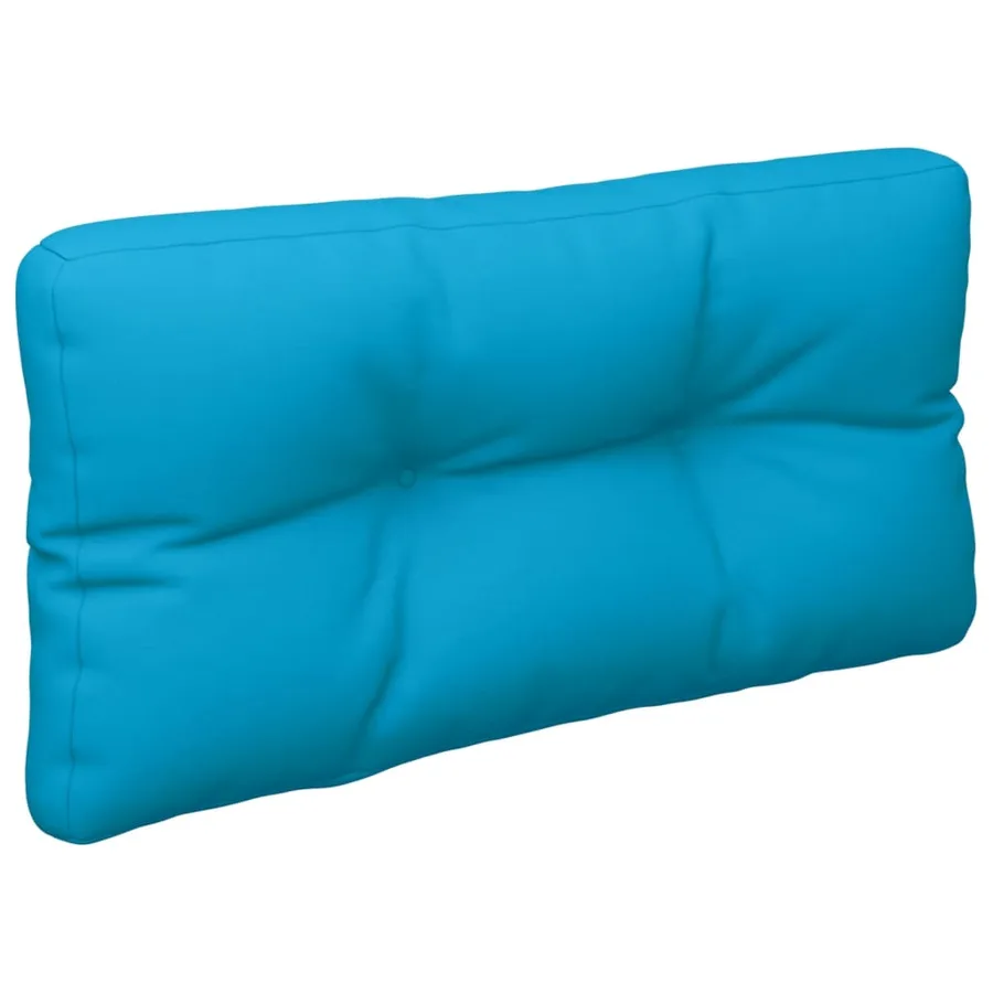 Coussin de palette bleu clair 70x40x12 cm tissu - 4