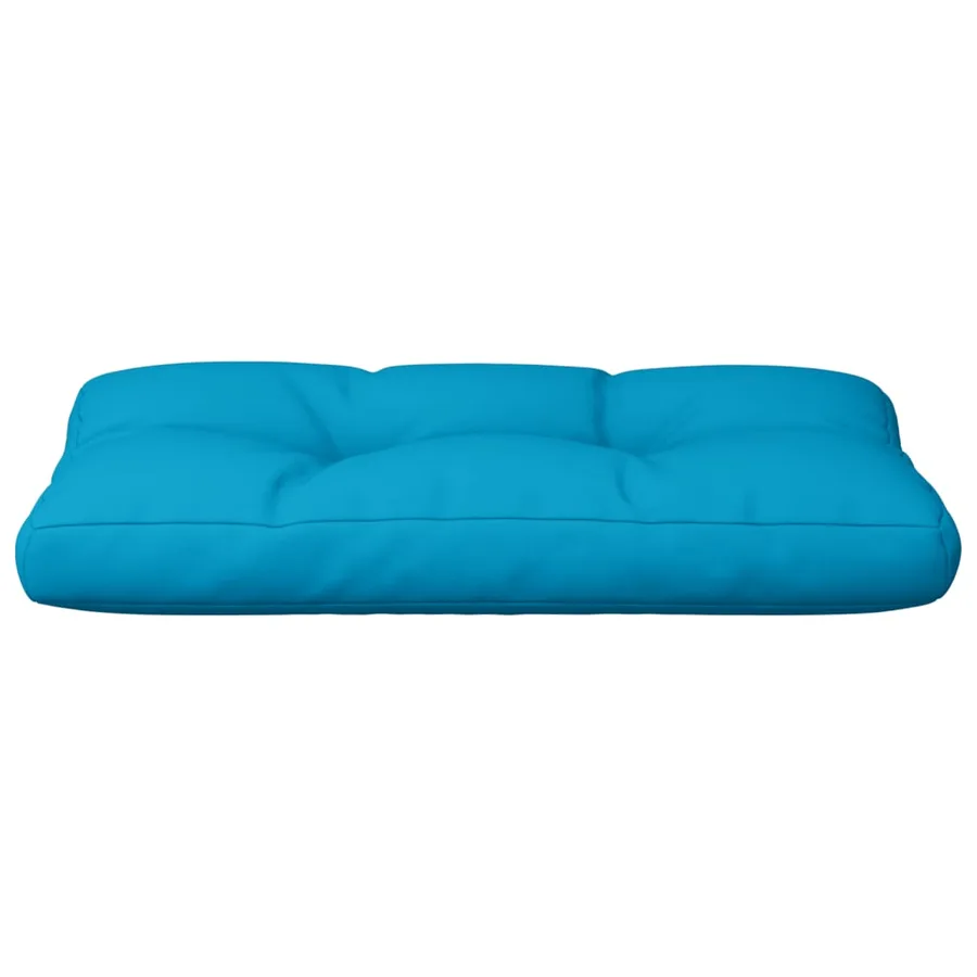 Coussin de palette bleu clair 70x40x12 cm tissu - 5