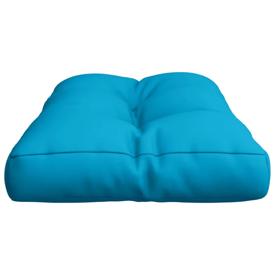 Coussin de palette bleu clair 70x40x12 cm tissu - 6