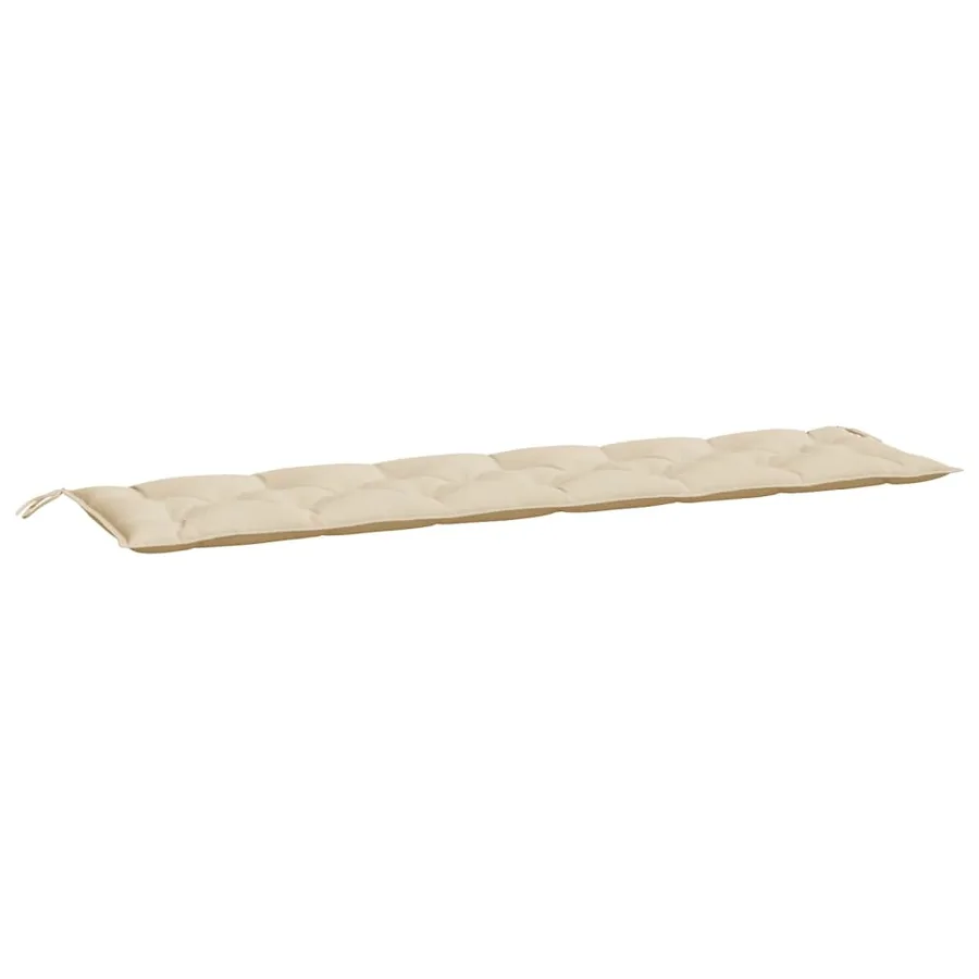Coussin de banc de jardin beige 200x50x7 cm tissu oxford - 2