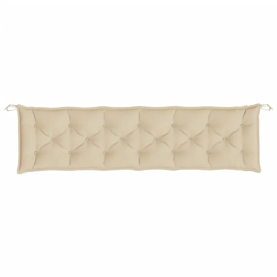 Coussin de banc de jardin beige 200x50x7 cm tissu oxford - 4