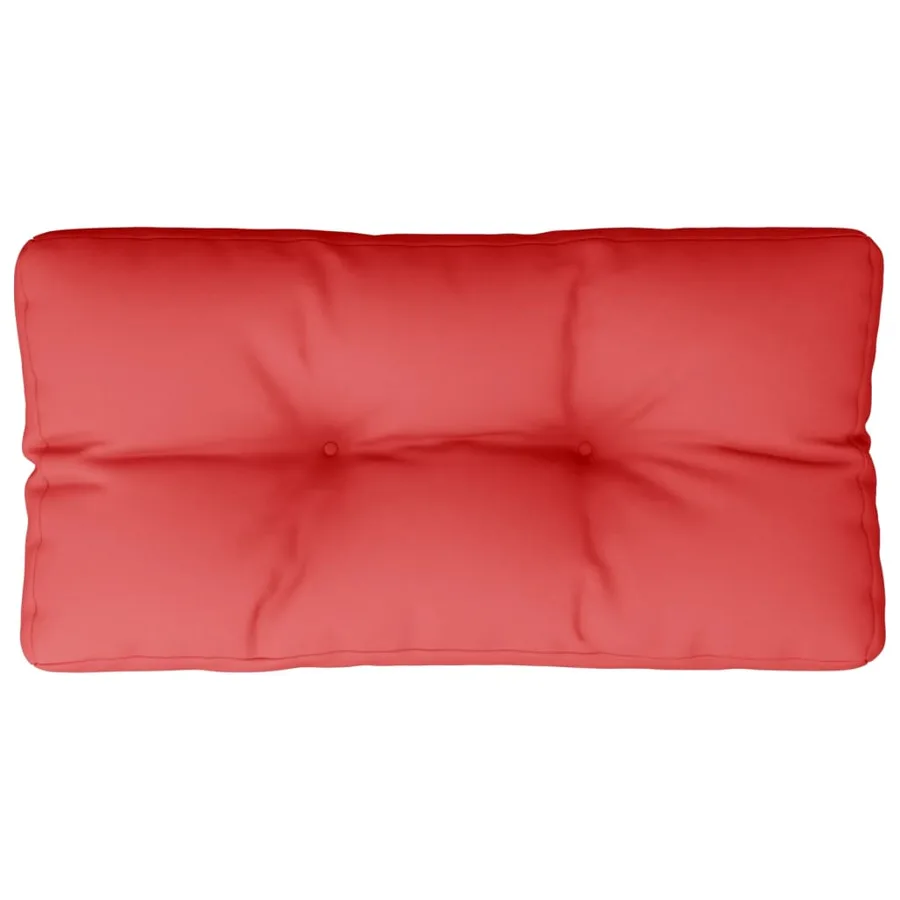 Coussin de palette rouge 80x40x12 cm tissu - 2