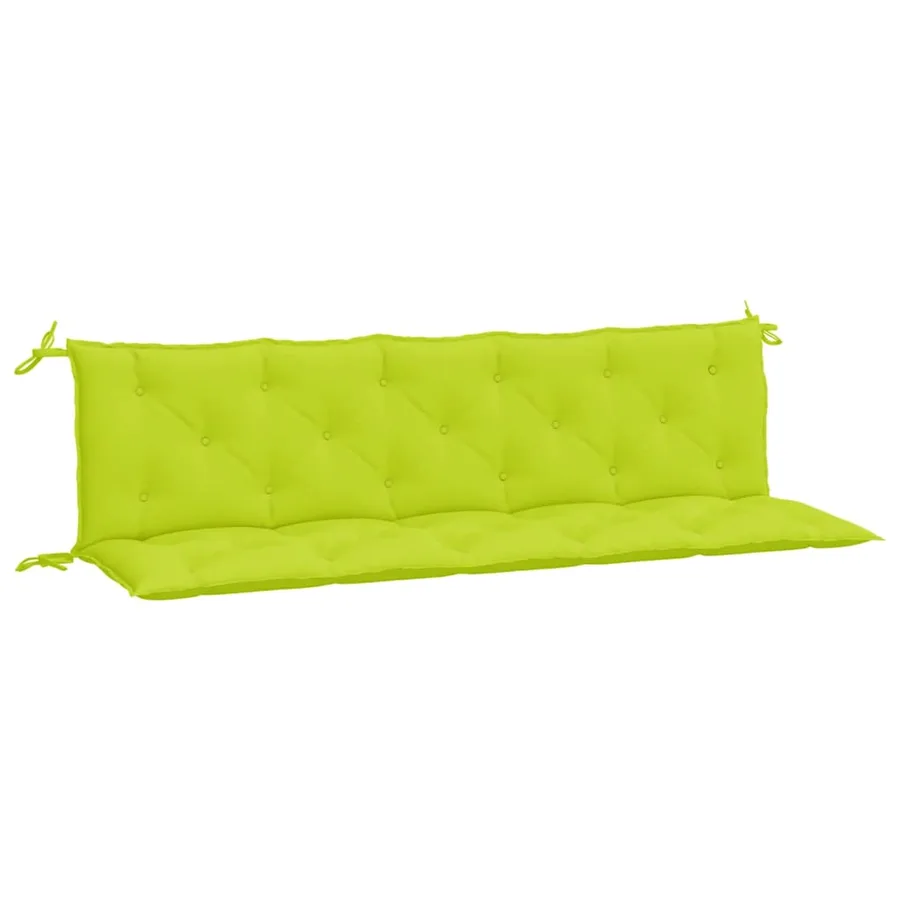Coussins de banc de jardin lot de 2 vert vif tissu Oxford - 2