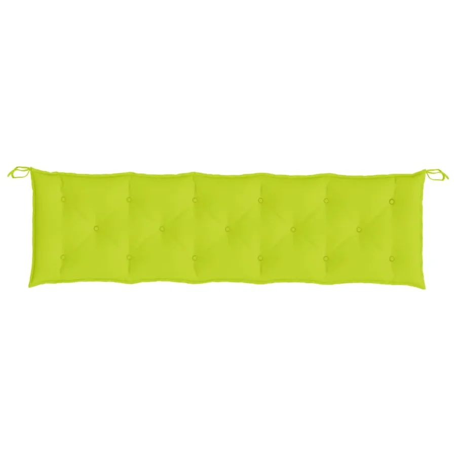 Coussins de banc de jardin lot de 2 vert vif tissu Oxford - 6