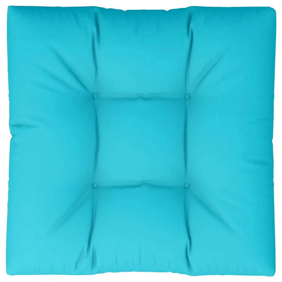 Coussin de palette turquoise 70x70x12 cm tissu - 2