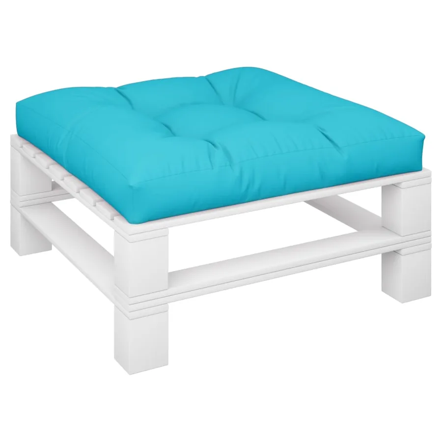Coussin de palette turquoise 70x70x12 cm tissu - 3