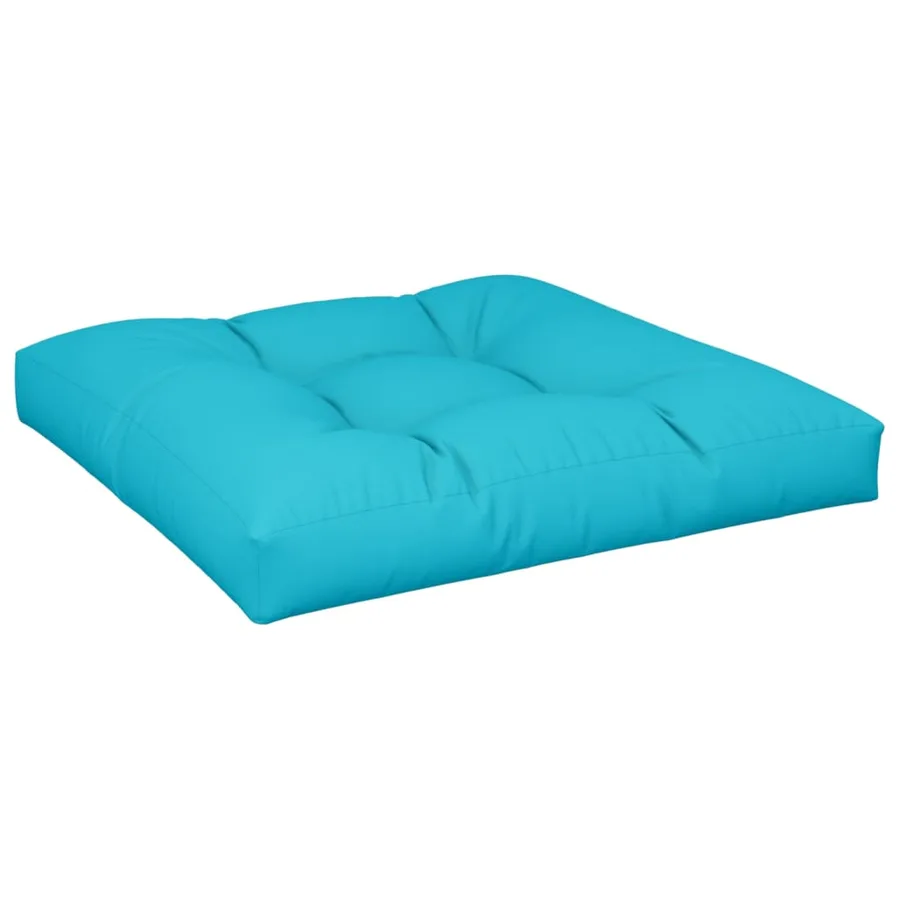 Coussin de palette turquoise 70x70x12 cm tissu - 4