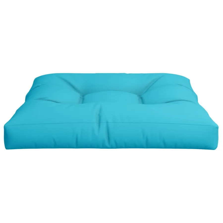 Coussin de palette turquoise 70x70x12 cm tissu - 5