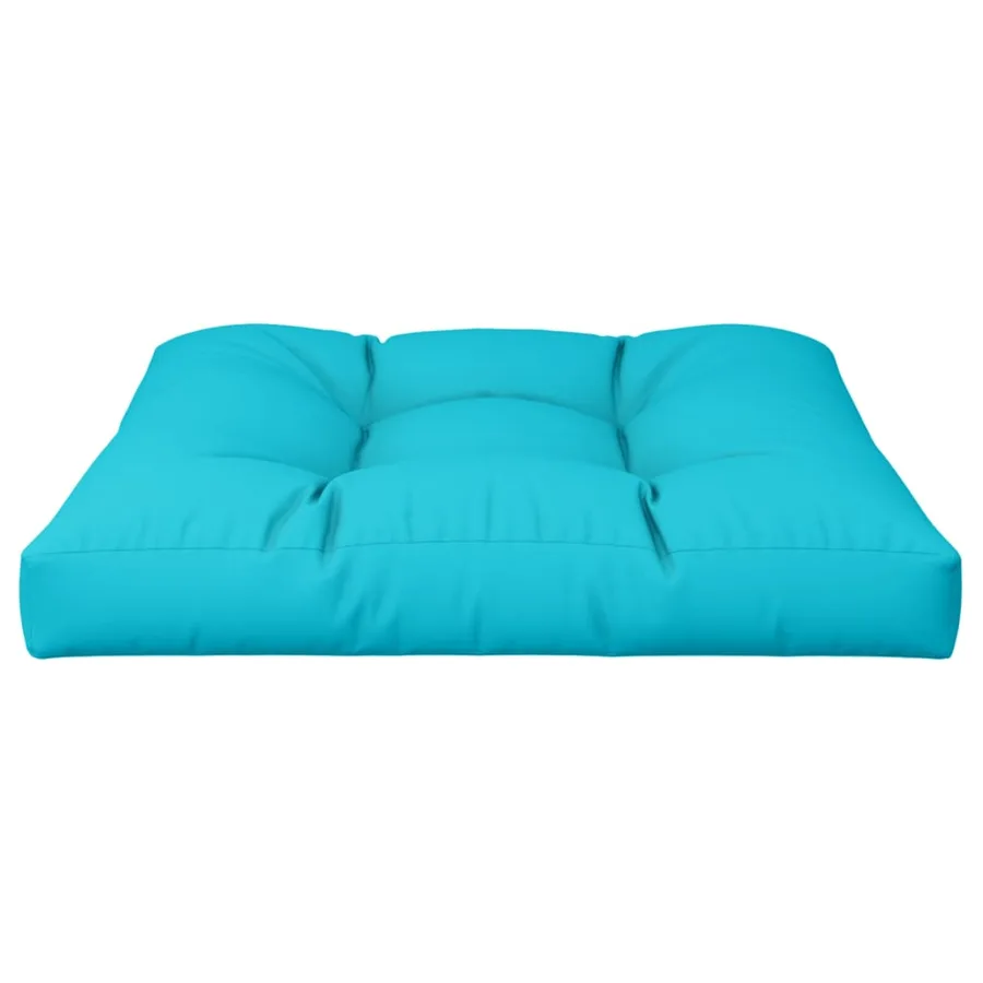 Coussin de palette turquoise 70x70x12 cm tissu - 6