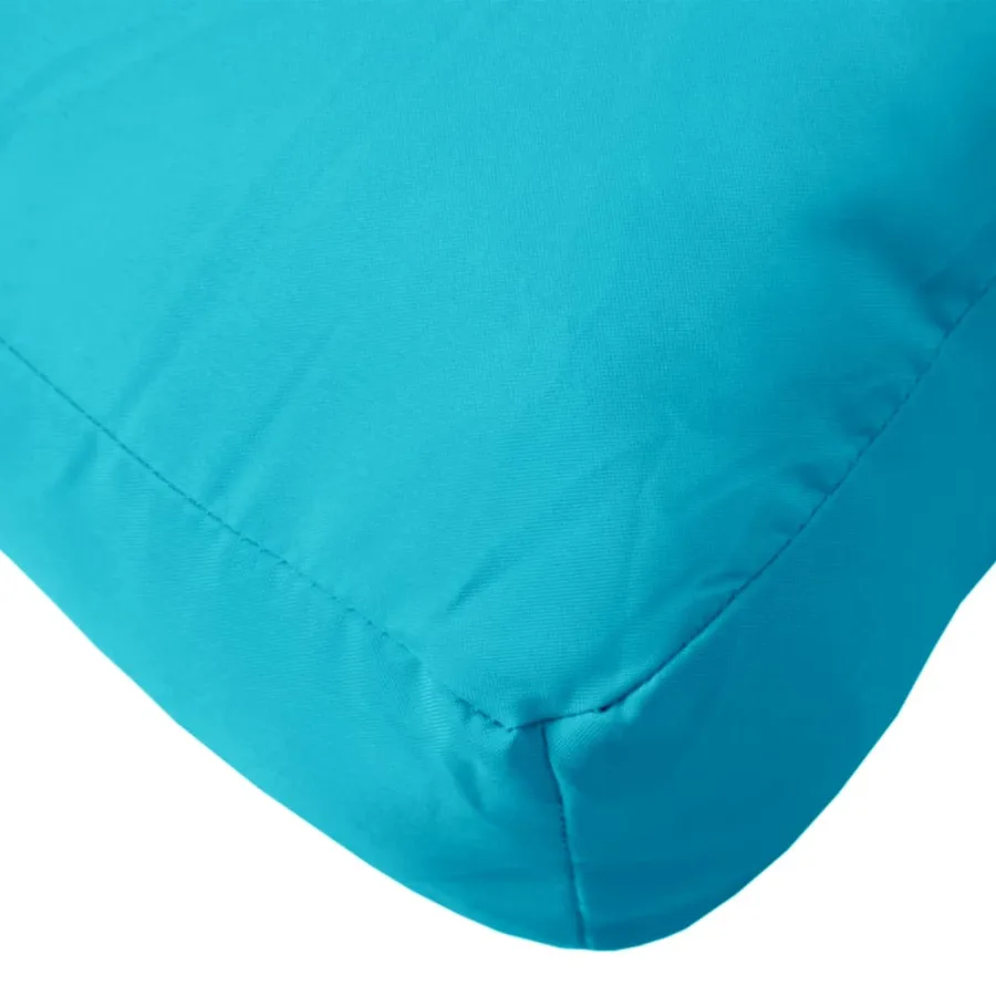 Coussin de palette turquoise 70x70x12 cm tissu - 7
