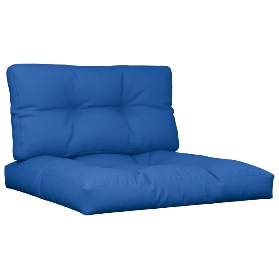 Coussins de palette lot de 2 bleu royal tissu - 2