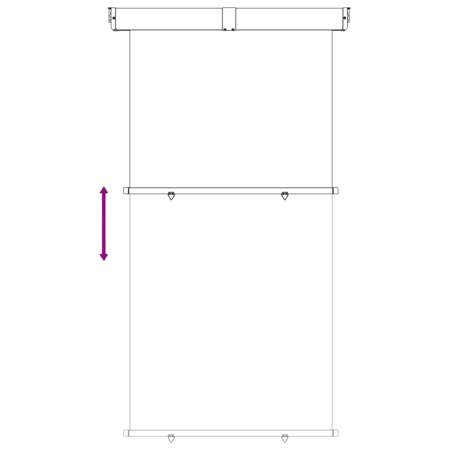 Store latéral de balcon 170 x 250 cm 100% polyester fer acier - 5