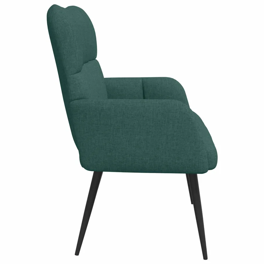 Sofa 2 places Vert foncé 115 x 61 x 87 cm Tissu - 5