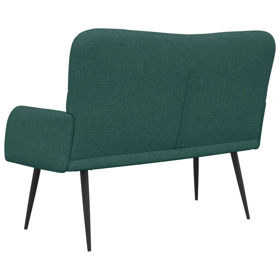 Sofa 2 places Vert foncé 115 x 61 x 87 cm Tissu - 6