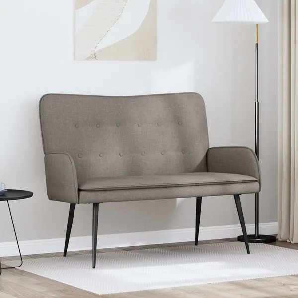Sofa 2 places Taupe 115 x 61 x 87 cm Tissu