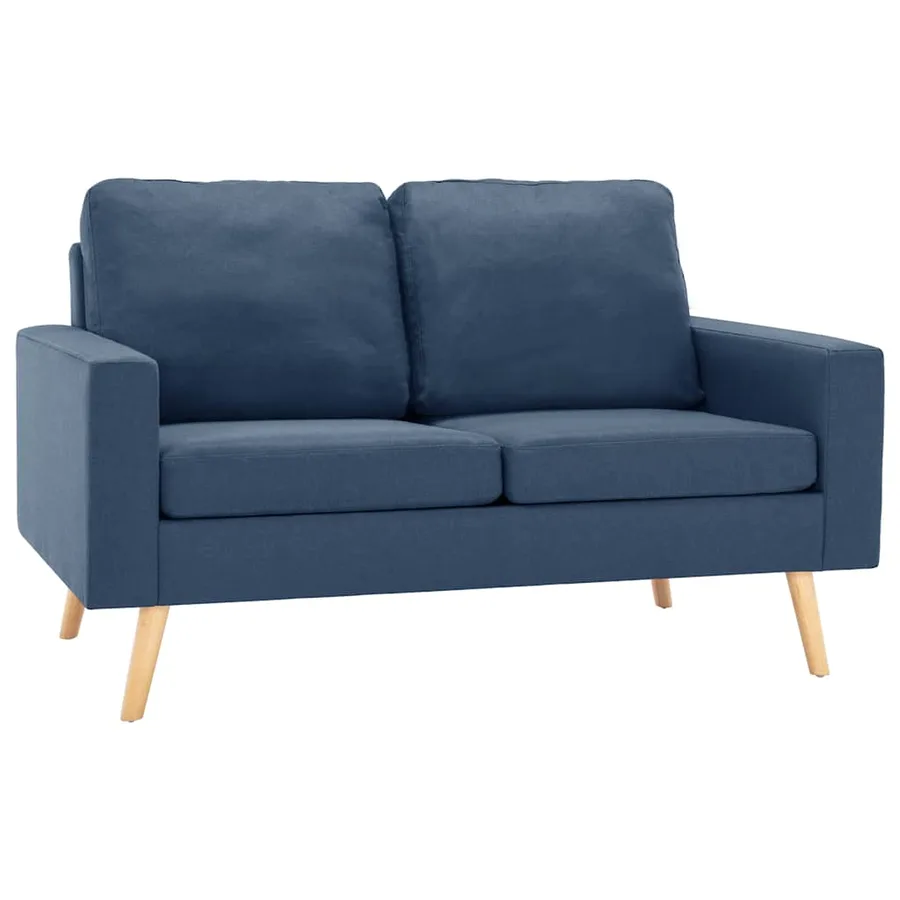 Ensemble de canapé 2 pcs Tissu Bleu - 2