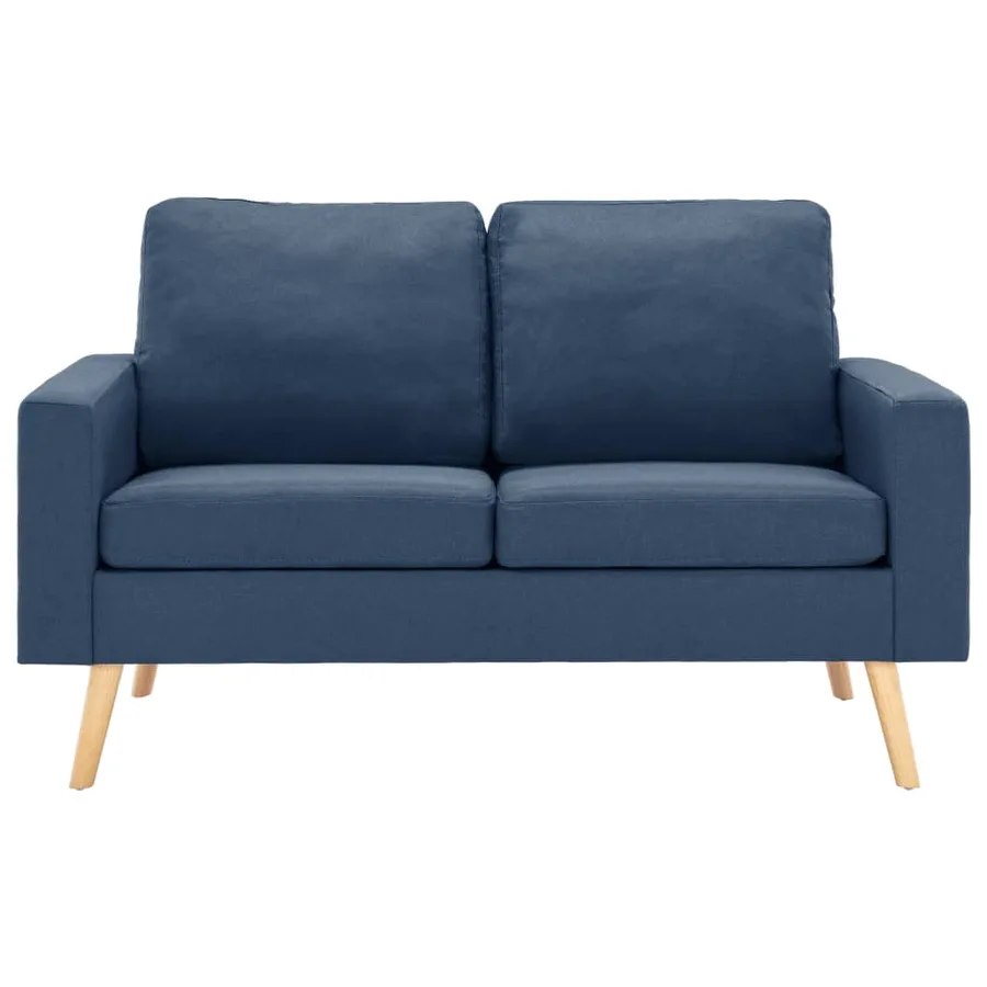 Ensemble de canapé 2 pcs Tissu Bleu - 3