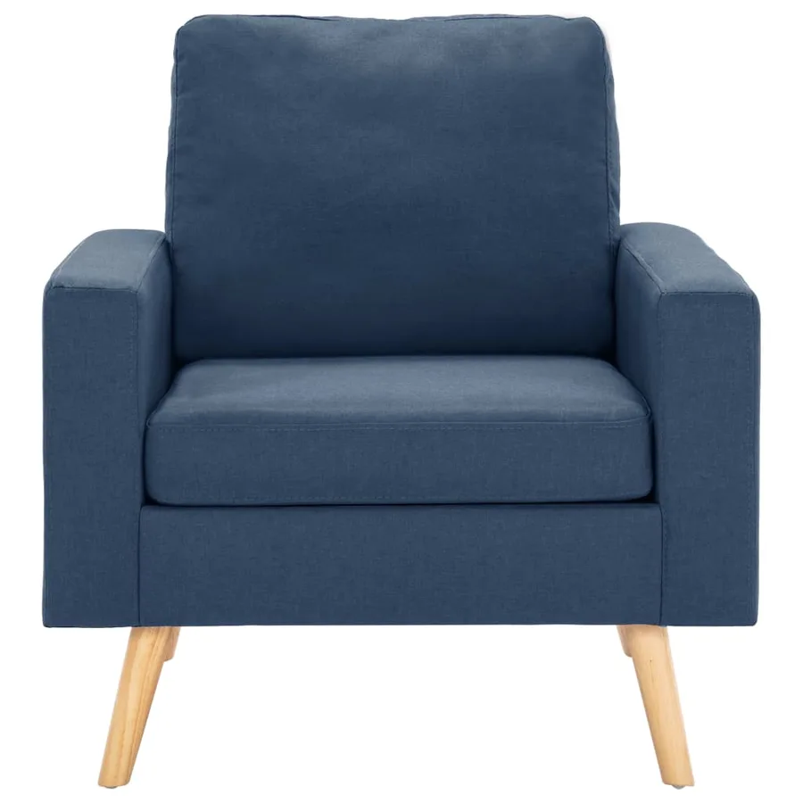 Ensemble de canapé 2 pcs Tissu Bleu - 6