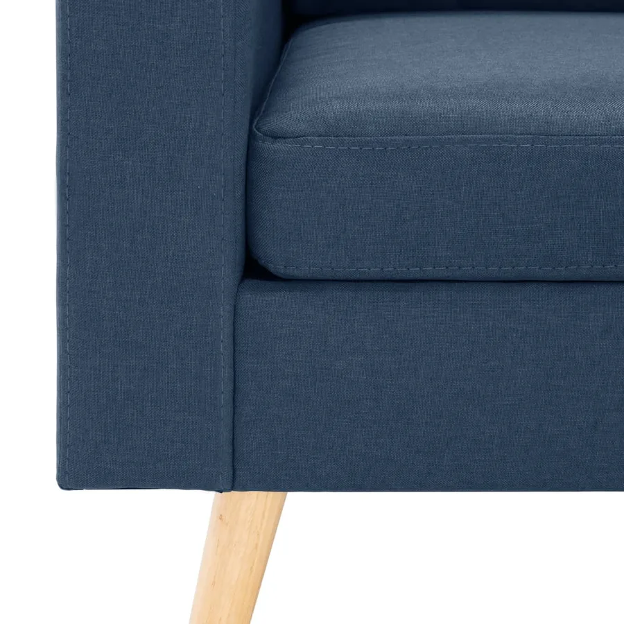 Ensemble de canapé 2 pcs Tissu Bleu - 8
